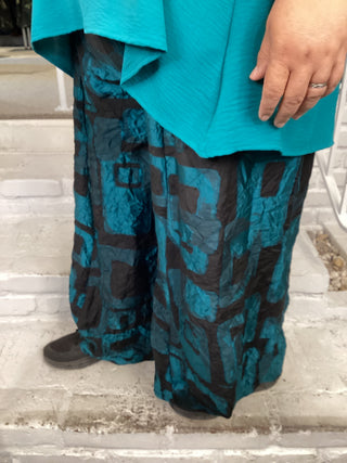 CRINKLE PUNTO PANT - JADE