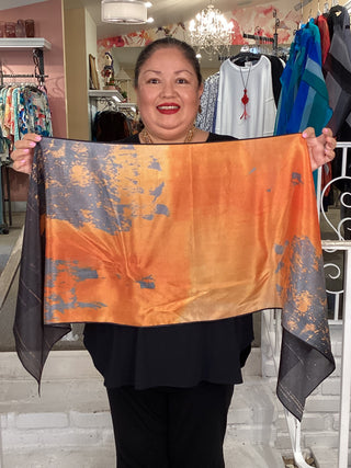 Silk Scarf - Sienna Skies