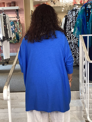 COTTON 2 PKT TUNIC - VIVID BLU