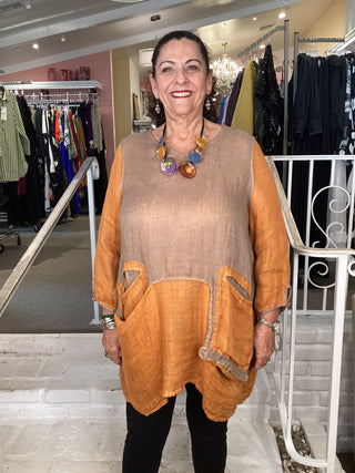 GAUZE TUNIC - ORANGE