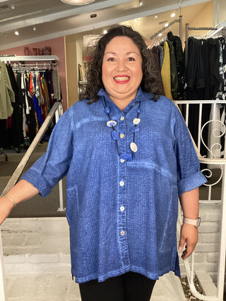 AMY BLOUSE - INDIGO