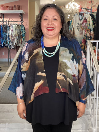 Silk Kimono Jacket - Meditation