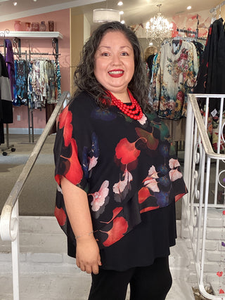 Silk Overlay Top - Noir
