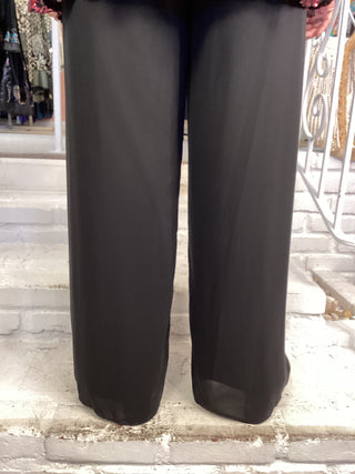 BASIC CHIFFON PANT - BLACK