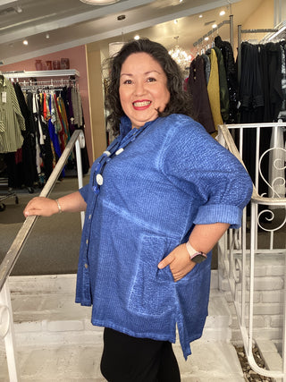 AMY BLOUSE - INDIGO