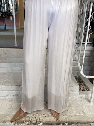 SATIN PANT - WHITE