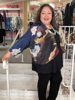 Silk Kimono Jacket - Meditation