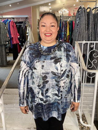 3/4 SLV BURNOUT TOP - PRIMROSE