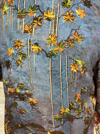 OPEN KIMONO - FLOWER OVER WATE