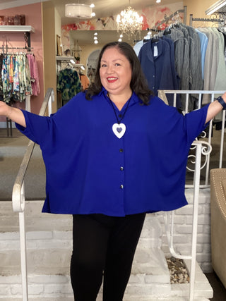 AIRFLOW BUTTON SHIRT-ROYAL BLU