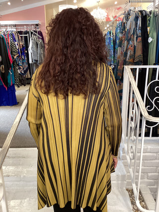 TURN STRIPE TUNIC - MUSTARD