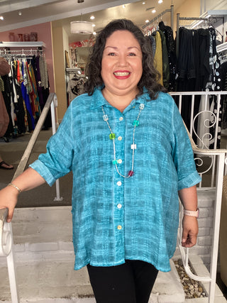 ARI BLOUSE - TURQUOISE
