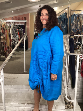 L/S CIRCLE DRESS - SKY