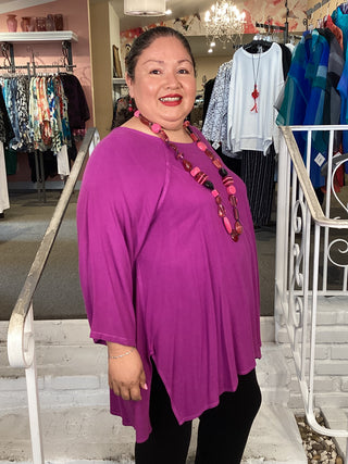 2726 Diagonal Seam Tunic - Viola