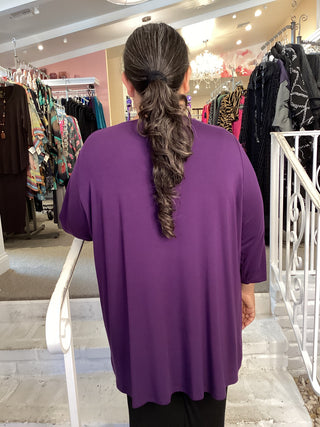 MIA V NECK TOP - ROYAL