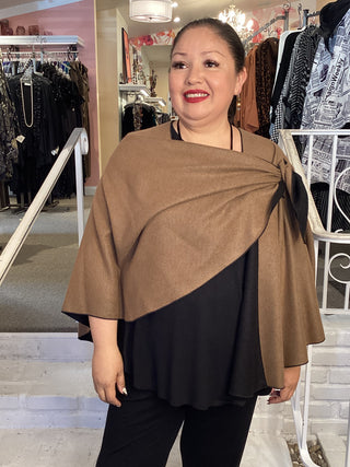 CASHMERE SHAWL - D BROWN