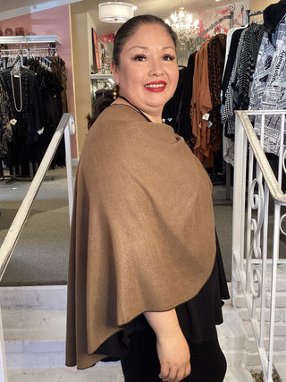 CASHMERE SHAWL - D BROWN