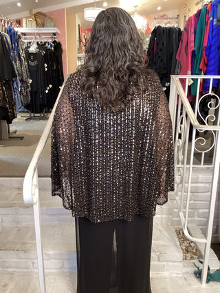 CAPED TUNIC - BLACK & GOLD