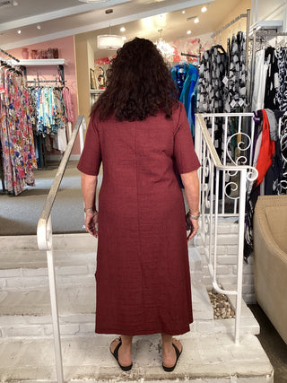Florence Seersucker Dress - Red