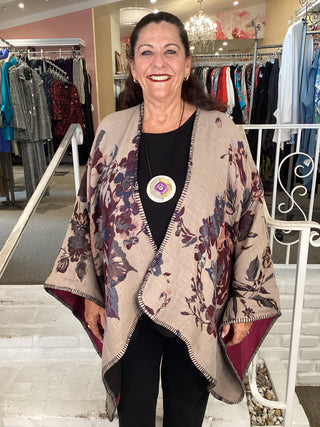 REV RUANA LACY PURPLE/GRAY