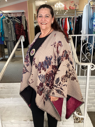 REV RUANA LACY PURPLE/GRAY