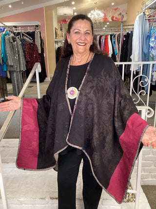 REV RUANA LACY PURPLE/GRAY