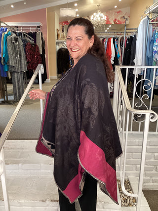 REV RUANA LACY PURPLE/GRAY