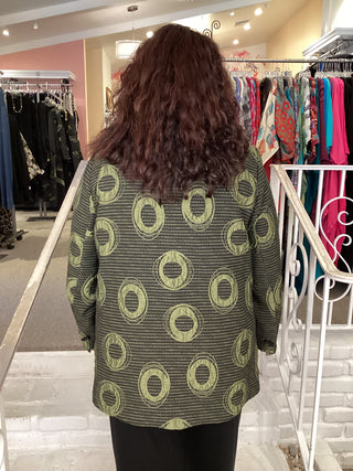 ONE BUTTON TEXTURE JKT - GREEN