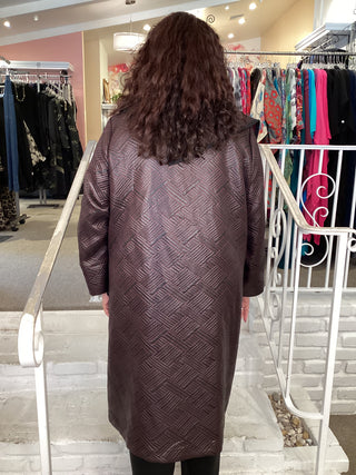 LONG AMAZING COAT - BLACK/RED