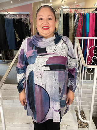 FRENCH BRUSH COWL TUNIC-STUDIO