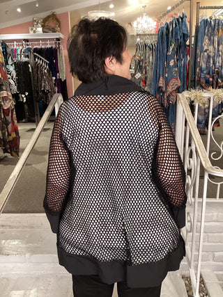 MESH CROSSOVER JACKET-BLACK