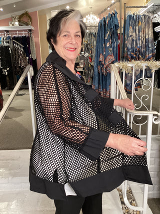 MESH CROSSOVER JACKET-BLACK