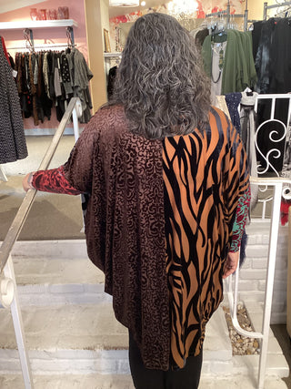 AT800R Cut Velvet Tunic in Regal Mix by Alembika
