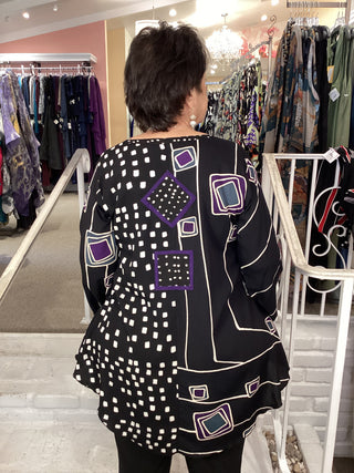 SOPHIA L/S - B/W VIOLET