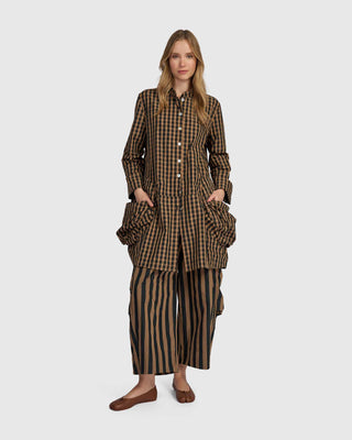 SJ224G GINGHAM TAFFETA JACKET