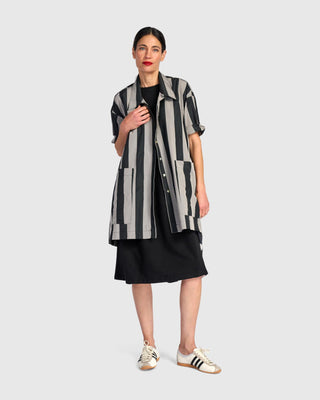 UJ328B BARS TAFFETA JACKET