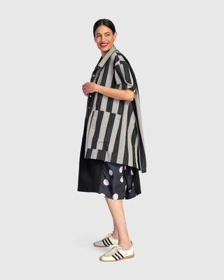 UJ328B BARS TAFFETA JACKET