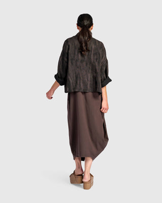 UJ336S SEPIA LINEN JACKET