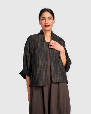UJ336S SEPIA LINEN JACKET