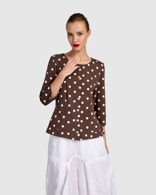 UJ338 C B DOT JACKET -2 COLORS