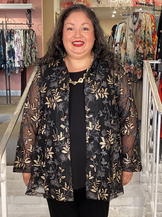 Dressy blah with gold sequence 