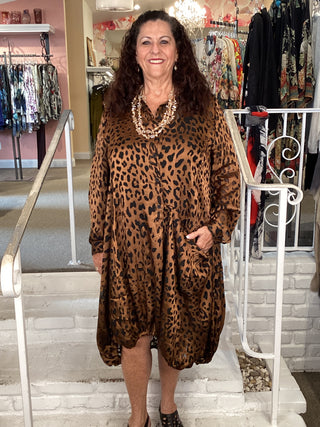 SEMI SHEER LEOPARD PATTERN BURNOUT SATIN