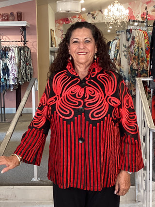 Dressy short red jacket
