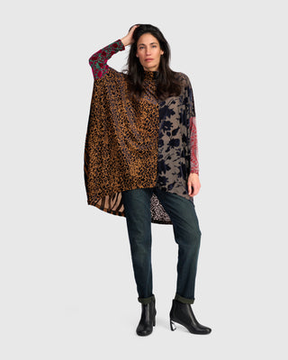 AT800R Cut Velvet Tunic in Regal Mix by Alembika