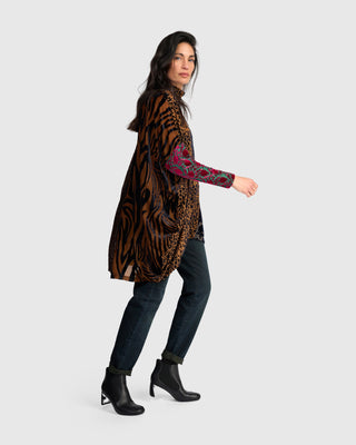 AT800R Cut Velvet Tunic in Regal Mix by Alembika
