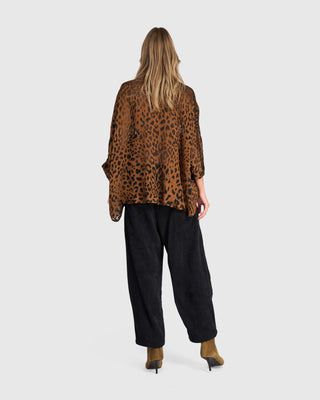 AT823C Viscose Top in Cognac by Alembika