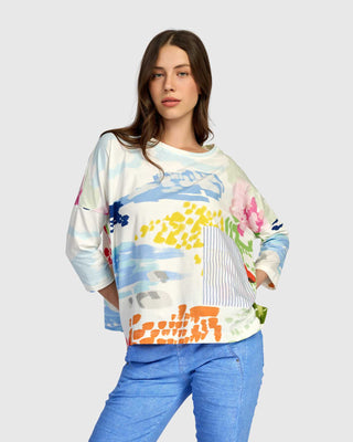 ST925M MATTISE COTTON/KNIT TOP