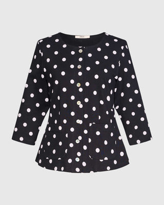 UJ338 C B DOT JACKET -2 COLORS