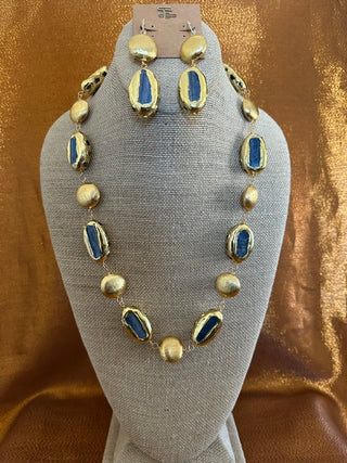 145 M23 BLUE KYANITE / GOLD