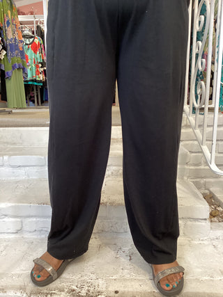 2 PKT LANTERN PANT -JET BLACK